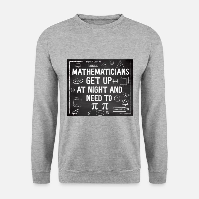 Mathematik Mathematiker Mathe lustige Geschenk Pi - Unisex Pullover - Weißgrau meliert