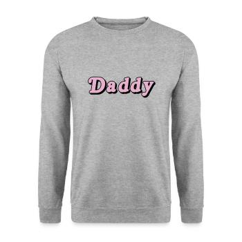 Daddy - Unisex Sweatshirt - salt & pepper - Front - Alina (178cm) & Michal (187cm)