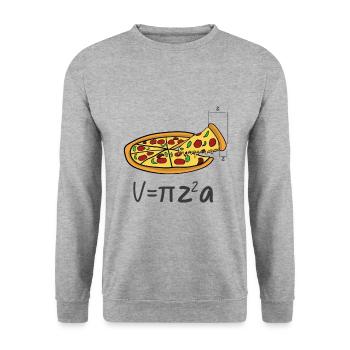 Math Pizza - Math Teacher Math Teacher Ma - Unisex Sweatshirt - salt & pepper - Front - Alina (178cm) & Michal (187cm)