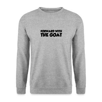 Forward with the goat - Unisex Sweatshirt - salt & pepper - Front - Alina (178cm) & Michal (187cm)