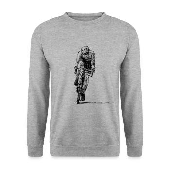 Vélos de route - Sweat-shirt Unisexe - gris chiné - Devant - Alina (178cm) & Michal (187cm)