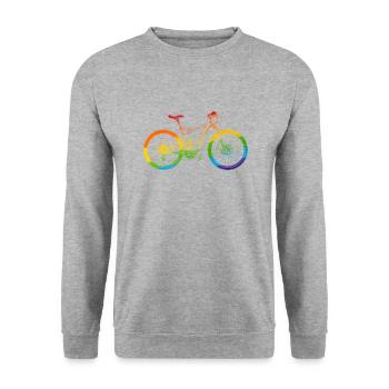 Modern Pride Bike - Unisex Sweatshirt - salt & pepper - Front - Alina (178cm) & Michal (187cm)