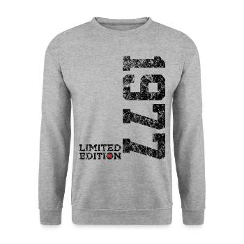49TH BIRTHDAY 49 YEARS LIMITED EDITION 1977 - Unisex Sweatshirt - salt & pepper - Front - Alina (178cm) & Michal (187cm)