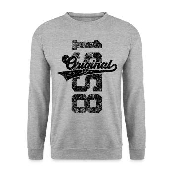 68TH BIRTHDAY ORIGINAL 1958 - Unisex Sweatshirt - salt & pepper - Front - Alina (178cm) & Michal (187cm)