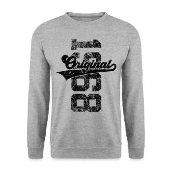 58E ANNIVERSAIRE ORIGINAL 1968 - Sweat-shirt Unisexe - gris chiné - Devant - Alina (178cm) & Michal (187cm)