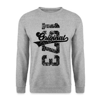 53RD BIRTHDAY ORIGINAL 1973 - Unisex Sweatshirt - salt & pepper - Front - Alina (178cm) & Michal (187cm)