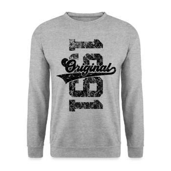 35TH BIRTHDAY ORIGINAL 1991 - Unisex Sweatshirt - salt & pepper - Front - Alina (178cm) & Michal (187cm)