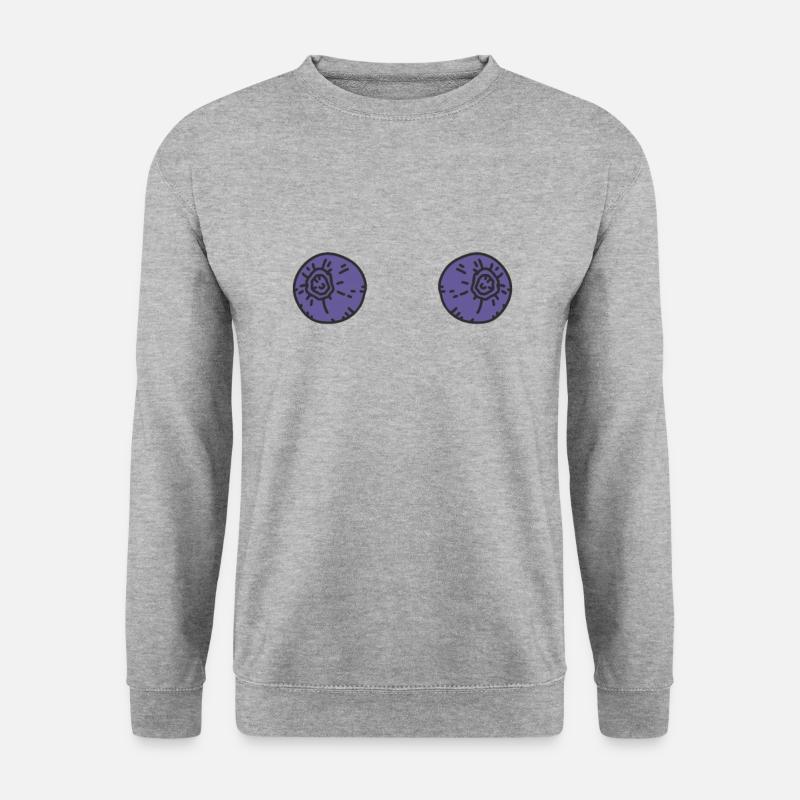 Nice Bloobs Blueberry Halloween Costume - Unisex Pullover - Weißgrau meliert
