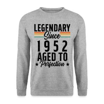 Legendary since 1952 Gift - Unisex Sweatshirt - salt & pepper - Front - Alina (178cm) & Michal (187cm)
