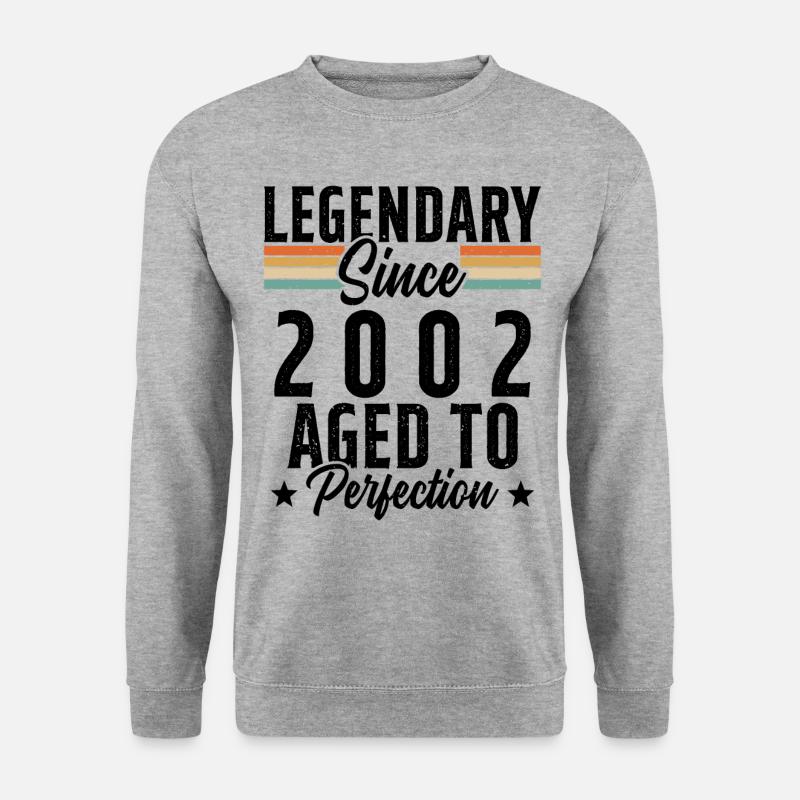 Legendär seit 2002 - Unisex Pullover - Weißgrau meliert