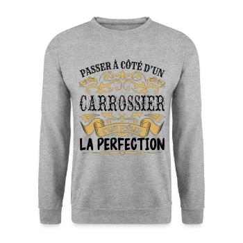 Carrossier | le Meilleur cadeau Carrossier - Sweat-shirt Unisexe - gris chiné - Devant - Alina (178cm) & Michal (187cm)