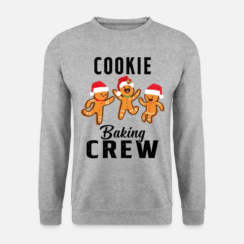 Cookie Baking Crew Cookie Geschenk - Unisex Pullover - Weißgrau meliert