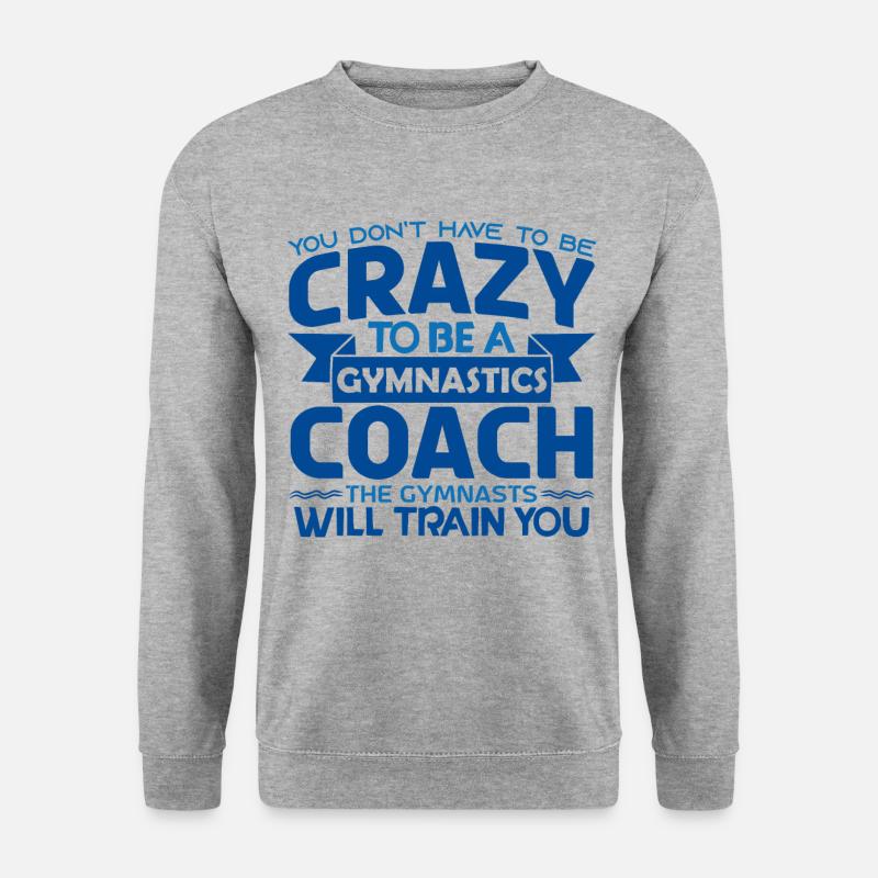 Gymnastiktrainer | Geschenk Trainer Gymnastik Le Meil - Unisex Pullover - Weißgrau meliert