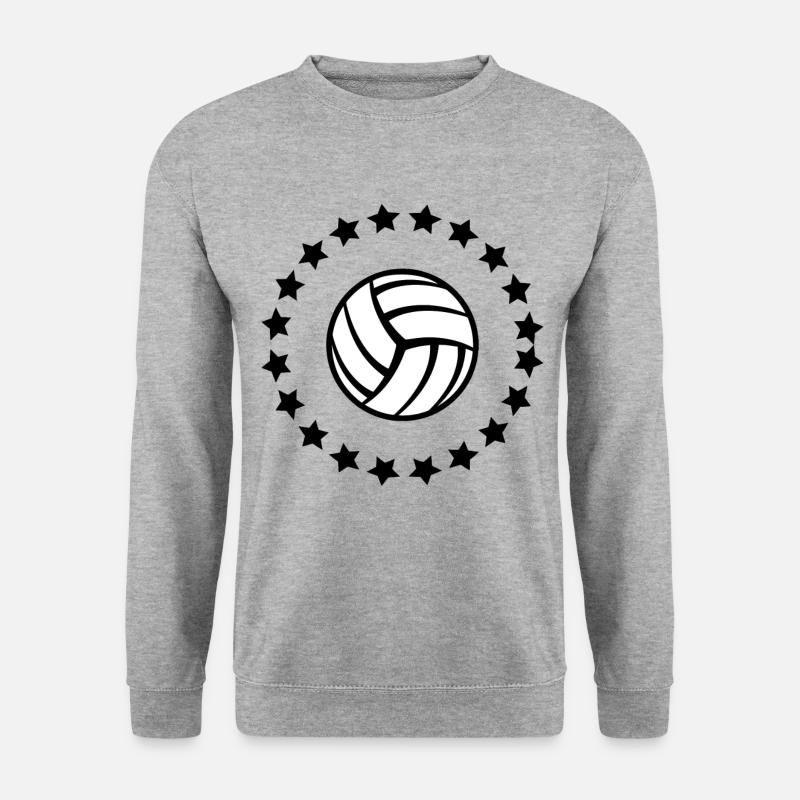 Volleyball - Unisex Pullover - Weißgrau meliert