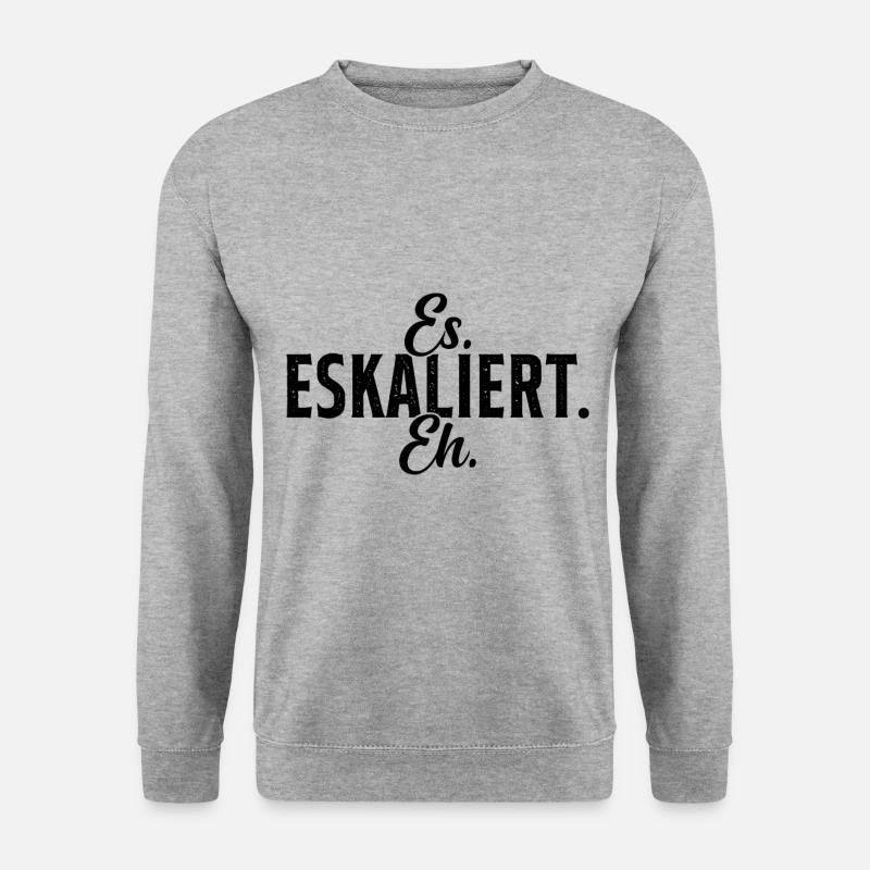 ES Eskaliert Eh - Unisex Pullover - Weißgrau meliert
