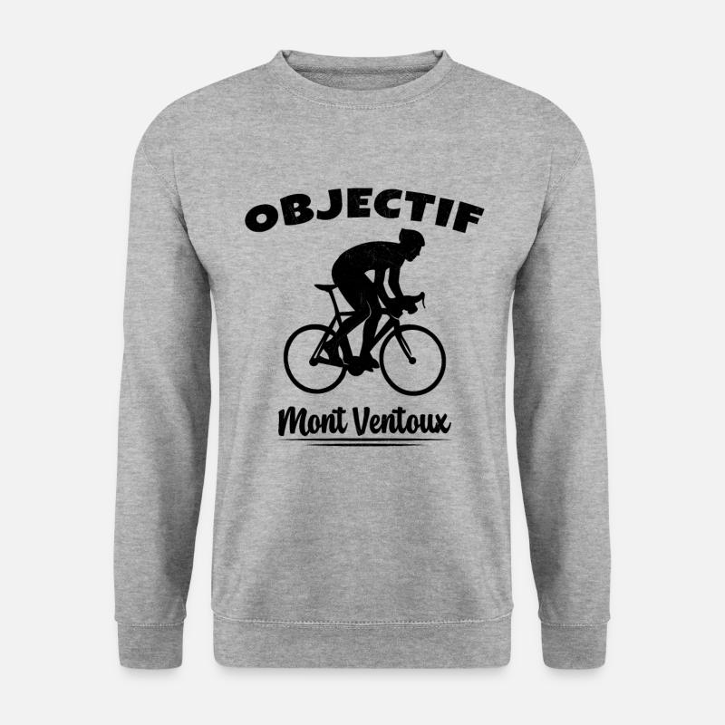 Objectif Mont Ventoux Cycliste Vélo - Sweat-shirt Unisexe - gris chiné