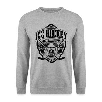 Eishockey Hockey sur glace - Sweat-shirt Unisexe - gris chiné - Devant - Alina (178cm) & Michal (187cm)