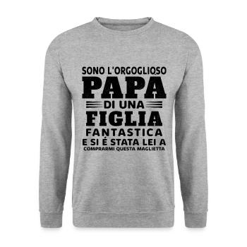 Je suis le fier père d'une fille extraordinaire - Sweat-shirt Unisexe - gris chiné - Devant - Alina (178cm) & Michal (187cm)
