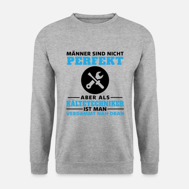 Kältetechniker Kältemonteur Klimatechniker - Unisex Pullover - Weißgrau meliert