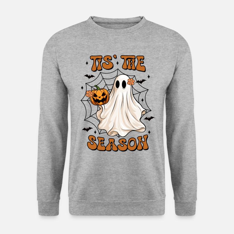 Retro Halloween - Unisex Pullover - Weißgrau meliert