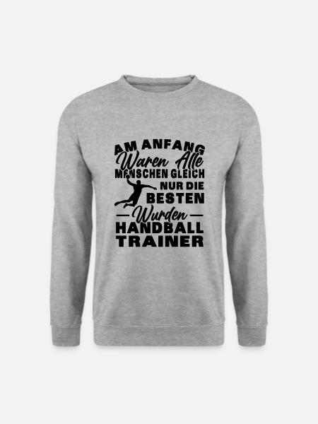 Besten Menschen Wurden Handball Trainer Handballer - Unisex Pullover - Weißgrau meliert