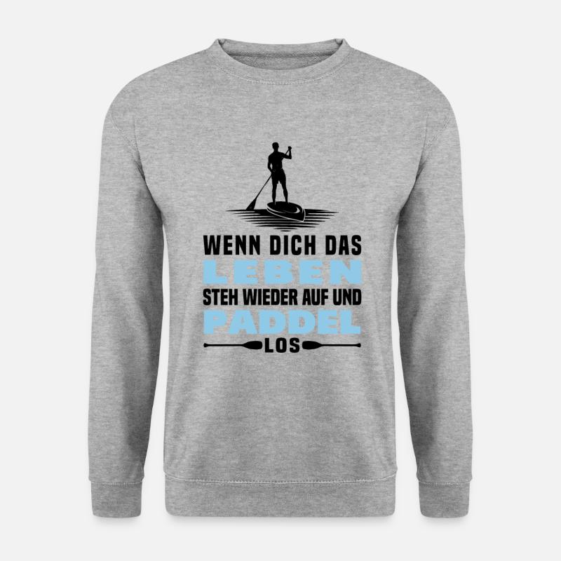 Stand Up Paddling SUP - Unisex Pullover - Weißgrau meliert