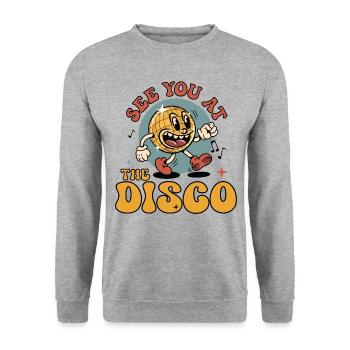Rendez-vous à la discothèque - Sweat-shirt Unisexe - gris chiné - Devant - Alina (178cm) & Michal (187cm)