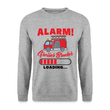 Ich Werde Großer Bruder Fuchs Brüder Geschenk - Unisex Pullover - Weißgrau meliert - Vorne - Alina (178cm) & Michal (187cm)