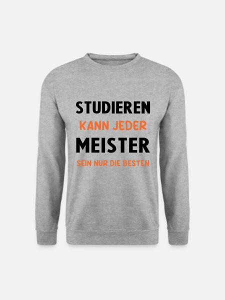 Meister Prüfung Bestanderen Prüfung - Unisex Pullover - Weißgrau meliert