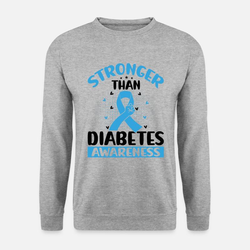 Welt-Diabetes-Tag - Unisex Pullover - Weißgrau meliert