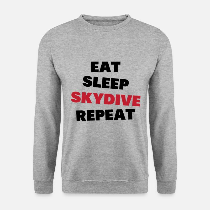 Eating, sleeping, skydiving, repeating - Unisex Sweatshirt - salt & pepper