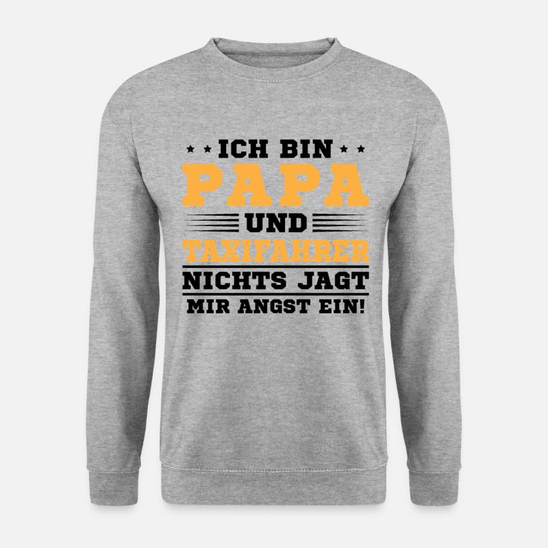 Papa Und Taxifahrer - Unisex Pullover - Weißgrau meliert