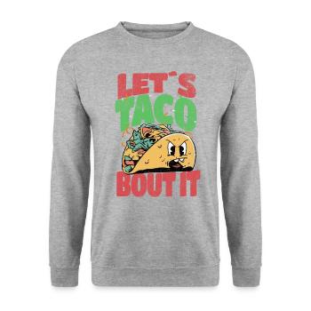 Taco - Unisex Sweatshirt - salt & pepper - Front - Alina (178cm) & Michal (187cm)