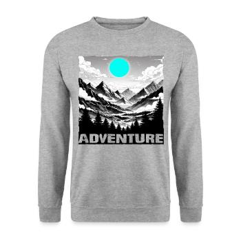 Adventure - Unisex Sweatshirt - salt & pepper - Front - Alina (178cm) & Michal (187cm)