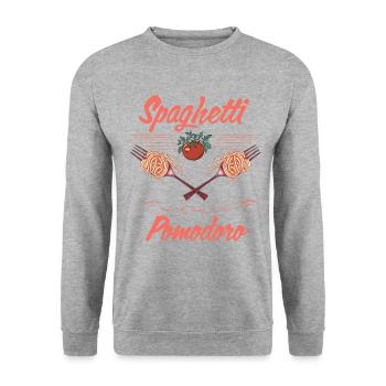 Spaghetti - Unisex Pullover - Weißgrau meliert - Vorne - Alina (178cm) & Michal (187cm)