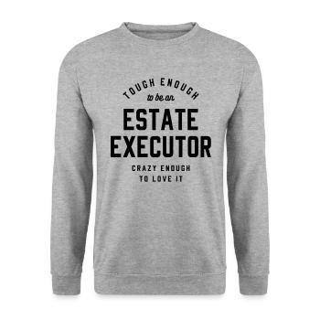 Estate Executor Strength & Spirit - Unisex Sweatshirt - salt & pepper - Front - Alina (178cm) & Michal (187cm)