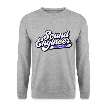 Sound Engineer Everything Hertz | Colors can be changed - Unisex Sweatshirt - salt & pepper - Front - Alina (178cm) & Michal (187cm)