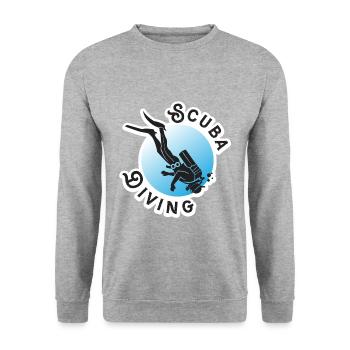 Scuba Diving - Unisex Pullover - Weißgrau meliert - Vorne - Alina (178cm) & Michal (187cm)