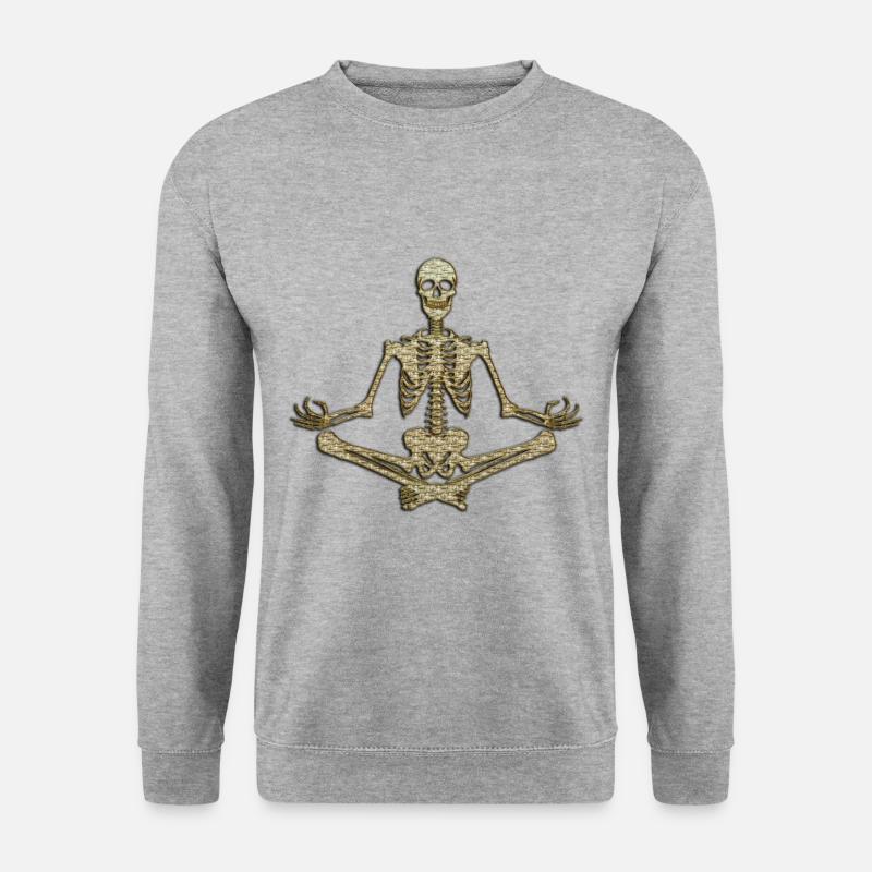 Skelett - Unisex Pullover - Weißgrau meliert