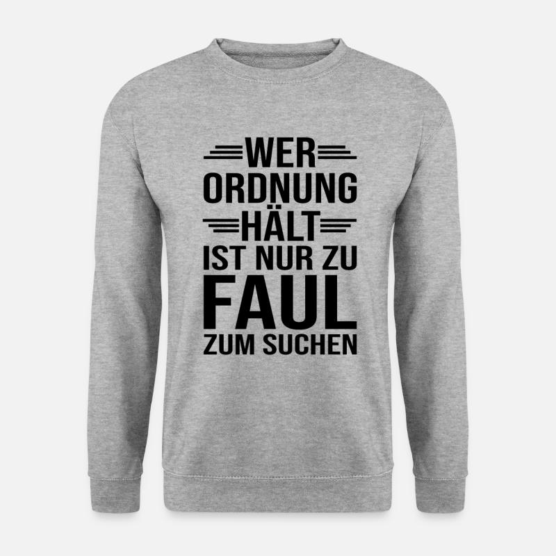 Lustige Sprüche Sarkasmus Witzige Sprüche - Unisex Pullover - Weißgrau meliert