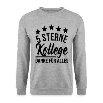 Abschiedsgeschenk Kollegen Jobwechsel - Unisex Pullover - Weißgrau meliert - Vorne - Alina (178cm) & Michal (187cm)