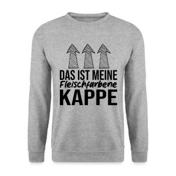 Glatze Glatzkopf Glatzenträger Geschenk - Unisex Pullover - Weißgrau meliert - Vorne - Alina (178cm) & Michal (187cm)