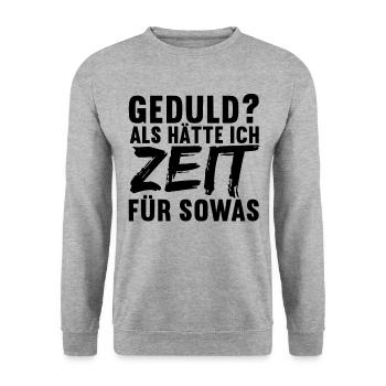 Lustige Sprüche Witzige Sprüche Sarkasmus - Unisex Pullover - Weißgrau meliert - Vorne - Alina (178cm) & Michal (187cm)