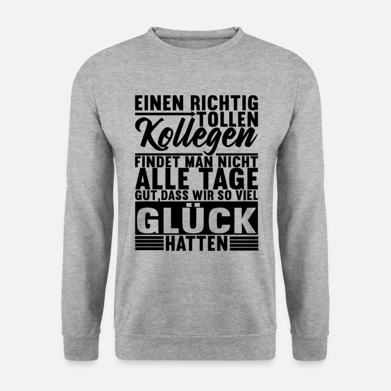 Abschiedsgeschenk Kollegen Jobwechsel - Unisex Pullover - Weißgrau meliert
