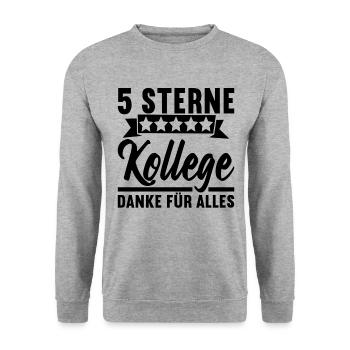 Abschiedsgeschenk Kollegen Jobwechsel - Unisex Pullover - Weißgrau meliert - Vorne - Alina (178cm) & Michal (187cm)