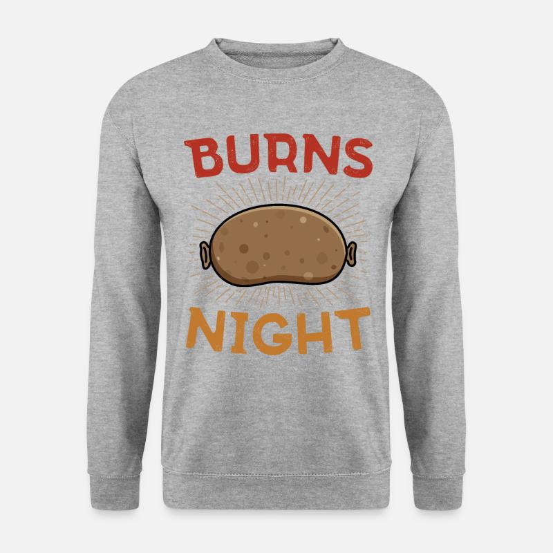 Burns Nacht - Unisex Pullover - Weißgrau meliert
