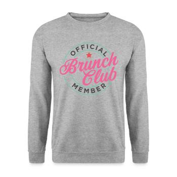 Official Member Brunch Club - Unisex Sweatshirt - salt & pepper - Front - Alina (178cm) & Michal (187cm)
