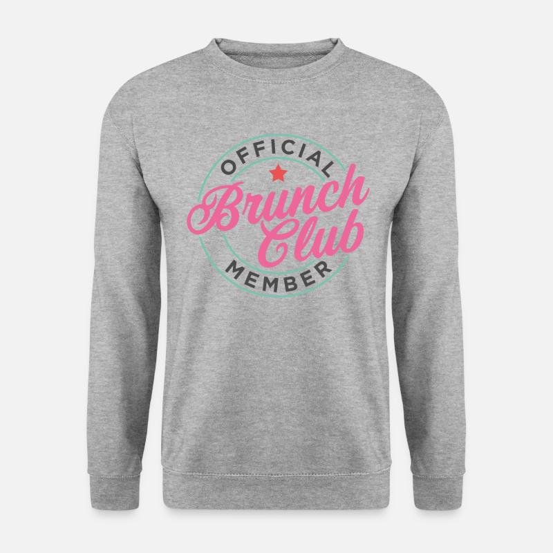 Offizielles Mitglied des Brunch Clubs - Unisex Pullover - Weißgrau meliert