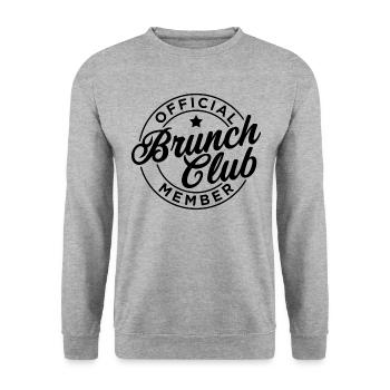 Official Member Brunch Club - Unisex Sweatshirt - salt & pepper - Front - Alina (178cm) & Michal (187cm)