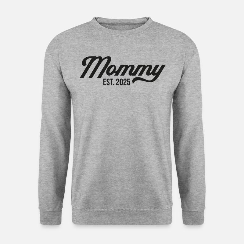 Mama Est 2025 - Unisex Pullover - Weißgrau meliert